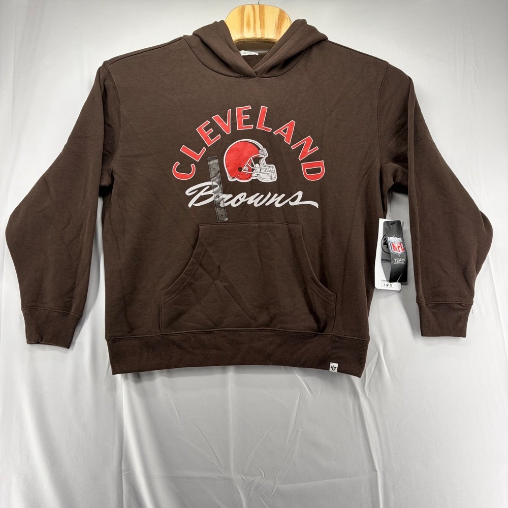 47 Brand Cleveland Browns NFL Womens Hoodie Brown Medium F08PWBWBC668587BW
